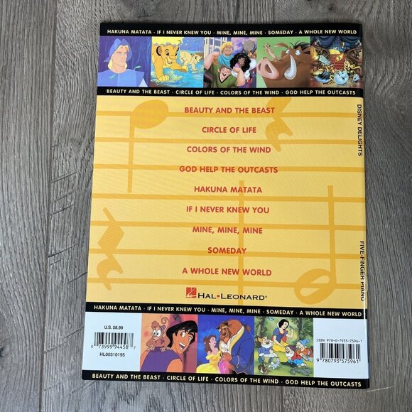 Disney Delights for Five Finger Piano Sheet Music Hal Leonard - Picture 3 of 5
